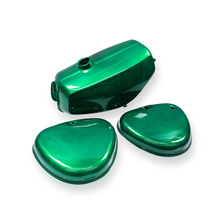 Fuel Tank Set (No Logo) for Simson S50/S51 - Candy Green, B‑Grade