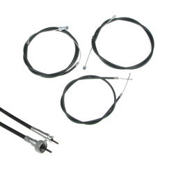 Bowden cable kit + speedometer cable for BMW R26 (4-piece)