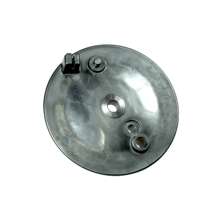 Rear brake shield - natural - with hole for brake contact for Simson bird series