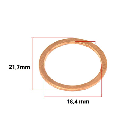 Flat Copper Oil Drain Plug Washer for Simson S50/KR51 & MZ ES/ETS/TS/ETZ