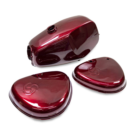 Tank set (with logo) for Simson S50 - bordeaux Candy (read description) 2nd choice