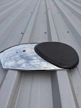 Pair Chrome Tank Trim Panels + Rubber for MZ TS250/TS250/1