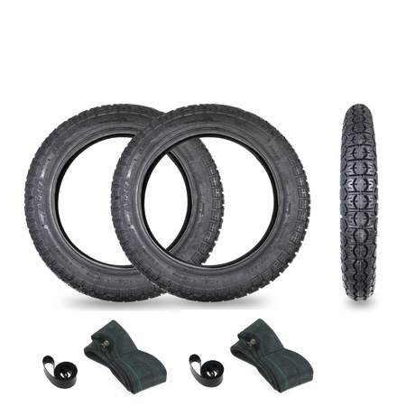 2x tires 2.75 x 18 F-876 + 2x tube + 2x rim tape for MZ ETZ TS