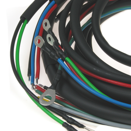 Cable harness for DKW RT 175, RT 200, RT 200/2, RT 250H with colored circuit diagram