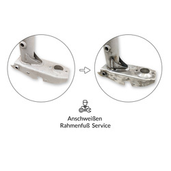 Anschweißen Reparatur Rahmenfuß für Simson S50 S51 S53 S70 S83 - Service
