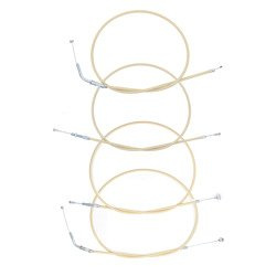 Bowden cable set suitable for Simson SR2 SR2E, 4-part - beige