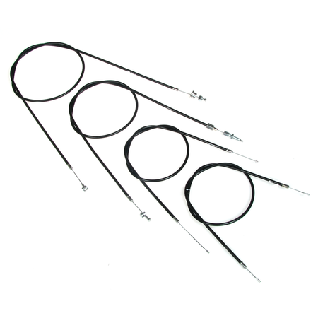 Bowden Cable Set for Zundapp Elastic DB205 – 4-piece (throttle, clutch)
