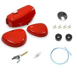 Tank Set + Tankdeckel + Benzinhahn für Simson S50 S51 S70 - rot