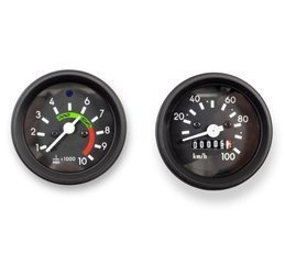 Speedometer + tachometer DZM for Simson S50 S51 with black ring