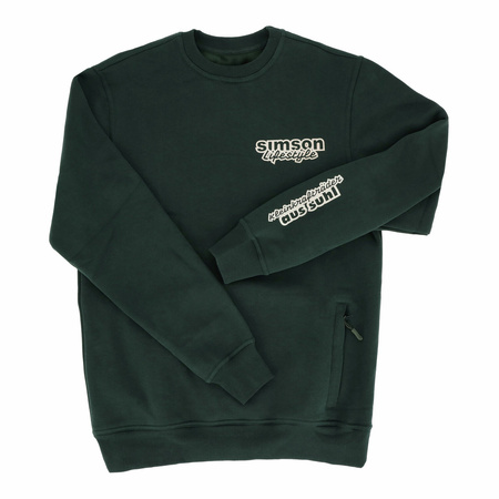 SIMSON Lifestyle Pullover, Bistro Green, Size XL - Motorcycle Gear