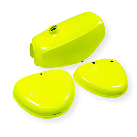 Tank & Side Panels Set (swirl logo) Simson S50/S51 - neon-yellow