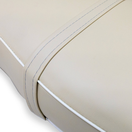 Krótkie siedzisko ławki. Simson KR51/1 Schwalbe SR4-2 Star - z aluminiowymi listwami ozdobnymi - beżowa