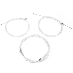 3-Piece Bowden Cable Kit for AWO Sport Motorcycle (No Adjuster) - White