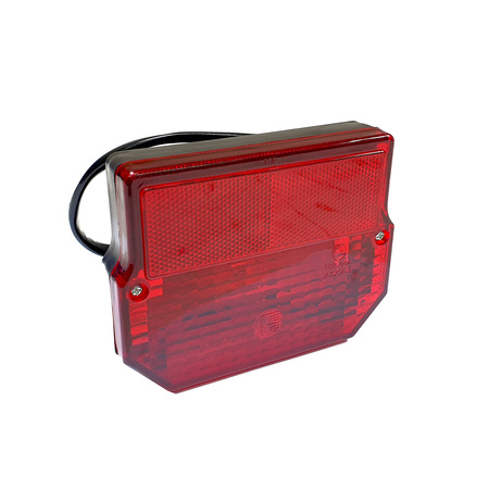 Rear light square complete (E-mark) for Simson S51 SR50 S53 S83, MZ ETZ