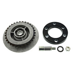 Sprocket Gear for Simson SR50 SR80 - includes Elastikring + Axle Extension