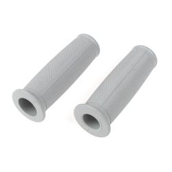 Pair 22mm Bulged Handlebar Grips for IFA MZ RT125 BK350 ES175/250 - Gray