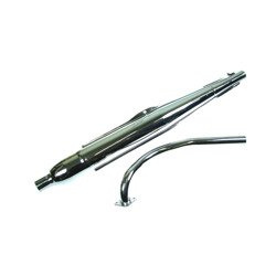 Chrome Exhaust Kit: Header & Clamp for Jawa 50 Pionyr 05/20/21