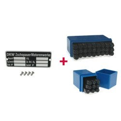 Tabliczka znamionowa + cyfry + litery dla DKW Zschopauer Motorenwerke