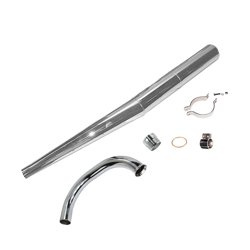 Chrome Angled Exhaust System for MZ ETZ 251/301 - Top Quality