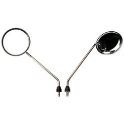2x Chrome 118mm Mirrors M10 L+R for MZ ETZ/TS/ETS & JAWA
