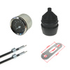 100 km/h Speedometer + Rubber Cover, Mount & Cable for Simson S50/S51/S70