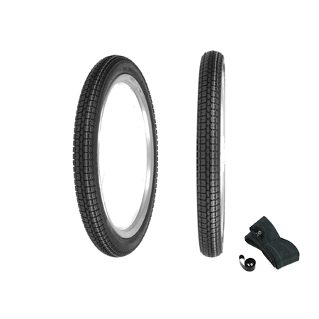 Vee Rubber 2.25x19 43J Tire + Tube + Rim Tape for Simson SR2