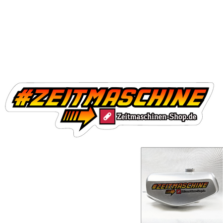 XXL Motorcycle Sticker '#TIMEMACHINE' – Back to the Future, 330×87 mm