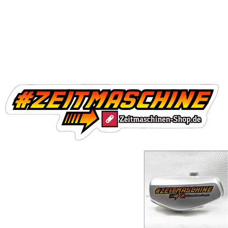 XXL sticker "# TIME MACHINE" - (Back to the future motif) - 330x87 mm