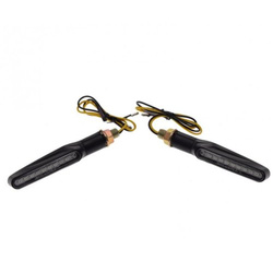 Sequential LED turn signal, black for motorcycle — dynamic, E24, M10x1.5