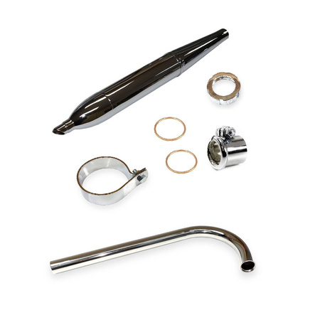 Chrome Short Exhaust Muffler for Simson SR1/SR2/KR50