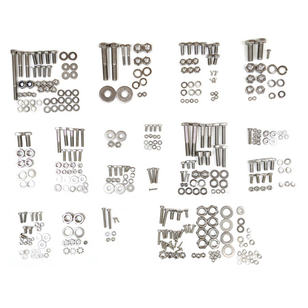 Edelstahl Schrauben Set 371St. Sechskantschraube für Jawa 350 Typ 638