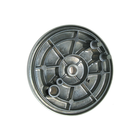 Rear brake plate, black, no contact hole — Simson SR50/SR80