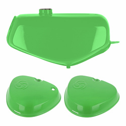 Fuel Tank Set & Square Side Covers for Simson S51, S70 — Juicy Green