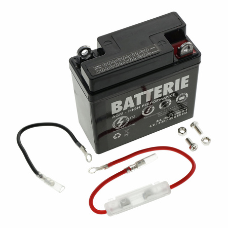 6V 4Ah AGM Battery Simson KR51/2 Schwalbe SR4-2 Star - maintenance-free