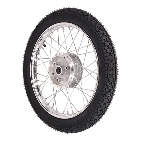 Complete wheel 1.5x16 for Simson Schwalbe S50-83 steel-chrome rim