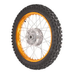 Complete Wheel 1.50x16 - Alloy Rim, Orange Anodized, for SIMSON Models