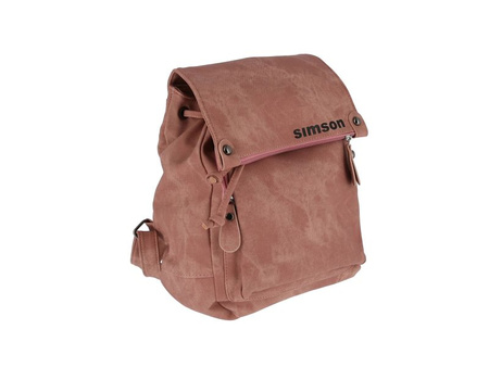 SIMSON backpack for fans - Pink PU leather, practical compartments