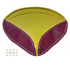 Split-Rivet Seat Cover for Simson SR1/SR2/SR2E - Yellow/Bordeaux