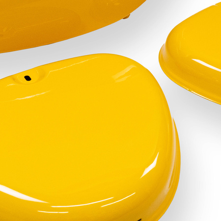 Zestaw zbiornik + pokrywa boczna uszczelniona 1.Wybór dla Simson S51 S70 - brąz sahara