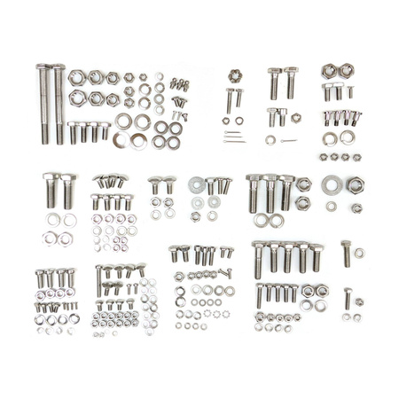 Stainless screw set 248pc A2 hex bolts for Simson 425 AWO Sport motorcycle