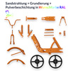 Powder coating service sheet metal parts - Simson KR51 Schwalbe in RAL color of your choice