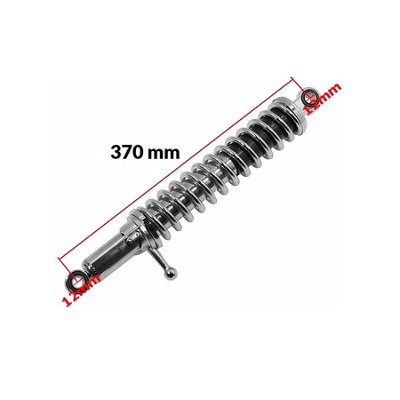 Strut shock absorber universal 370 mm / 12 mm for moped motorcycle scooter