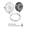 Headlight Unit + Chrome Trim Ring + 12V 35/35W Bulbs for Simson SR50