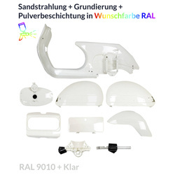 Pulverbeschichten Service Blechteile - Piaggio Vespa PX in Wunschfarbe RAL