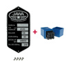 Jawa 50 Type 20 nameplate & 4mm number punch kit with 4 fixing nails