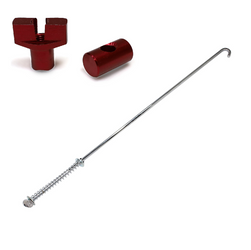 Drążek hamulcowy hamulca nożnego VERCHROM + regulator M6 Simson S51 S70 S53 S83 - czerwony