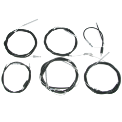 Bowden Cable Set (6pc) for Simson Duo 4/1 – throttle/brake/clutch