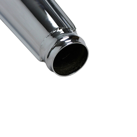 Pair Chrome Exhaust Mufflers for CZ 350 6V