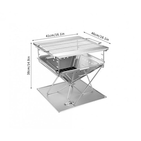Portable Foldable Camping Grill for Motorcycle Tours & Outdoor Adventures