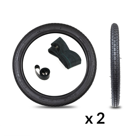 2x 2.25x17 Tire + Tube + Rim Tape for Puch/Zündapp/Hercules/Kreidler